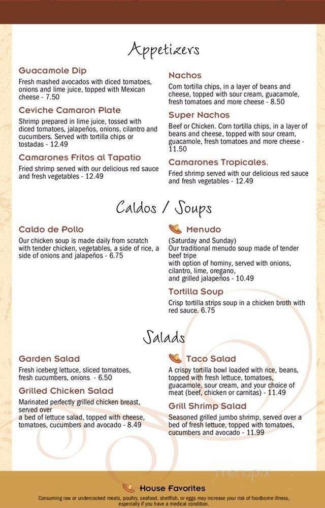 Tato's Mexican Grill & Cantina - Manteca, CA menu_pic