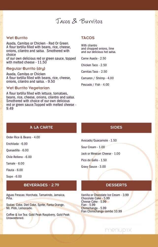 Tato's Mexican Grill & Cantina - Manteca, CA menu_pic