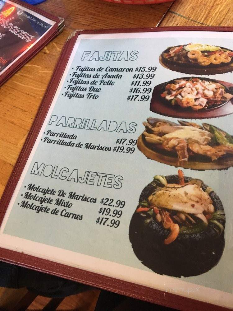 Puro Michoacan Restaurant - San Jose, CA menu_pic