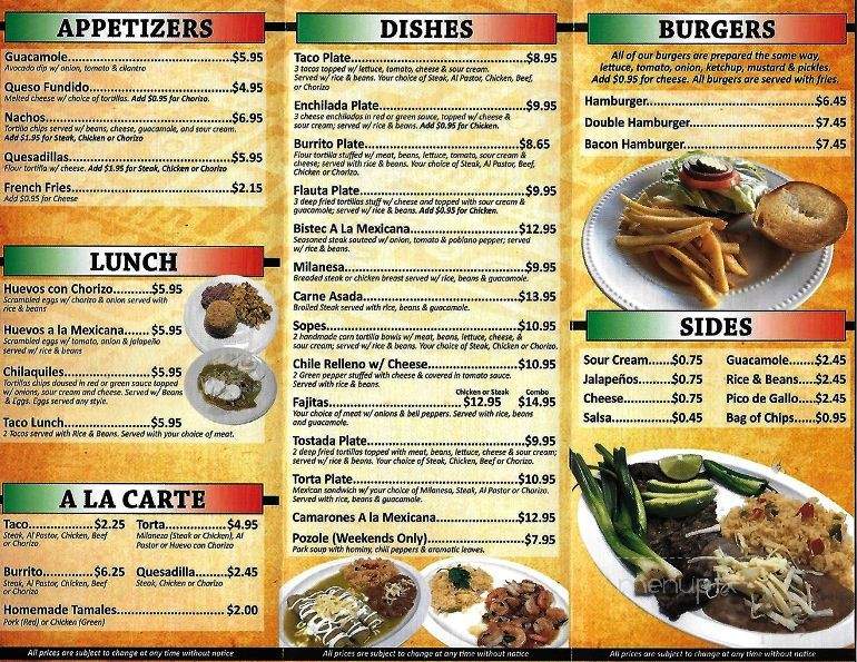 Casa San Juan Restaurant - Palos Heights, IL menu_pic