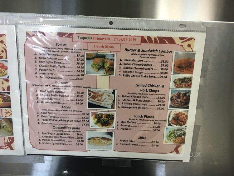 La Taqueria - Houston, TX menu_pic
