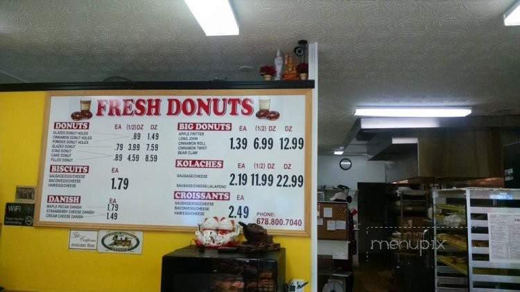 Fresh Donuts - Adairsville, GA menu_pic