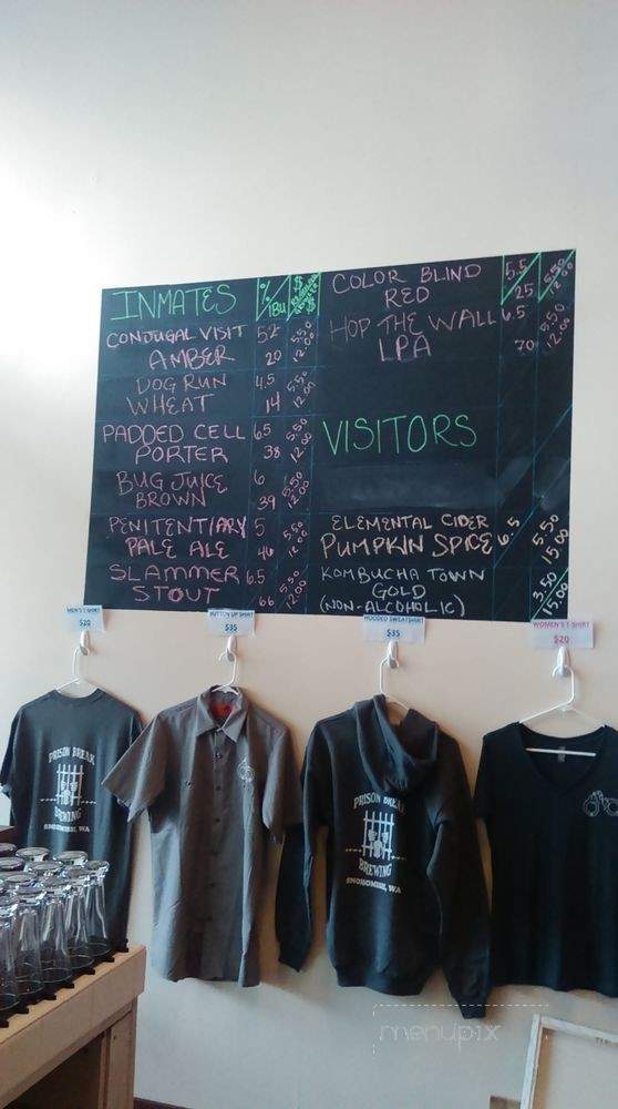Prison Break Brewing - Snohomish, WA menu_pic
