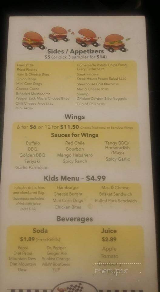 Finishline Burgers & Brew - Velva, ND menu_pic