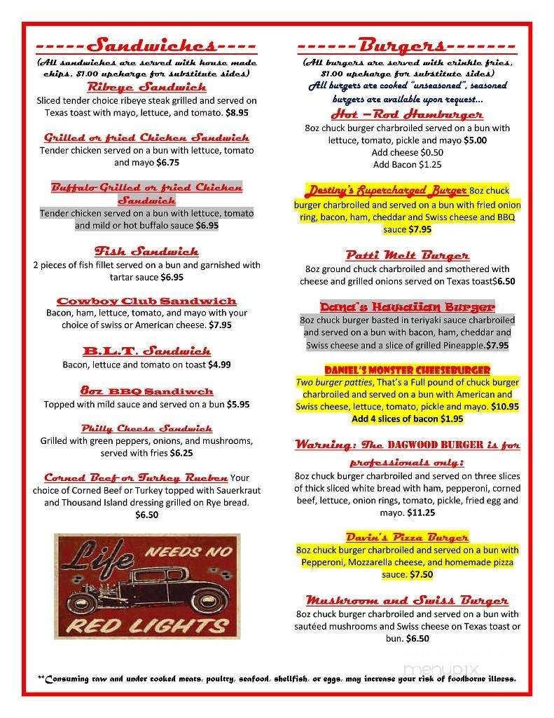 Hot Rod Cafe - Waynesboro, TN menu_pic