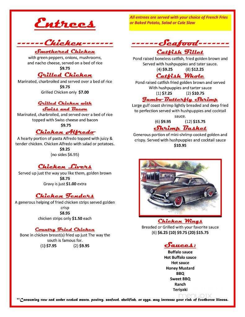 Hot Rod Cafe - Waynesboro, TN menu_pic