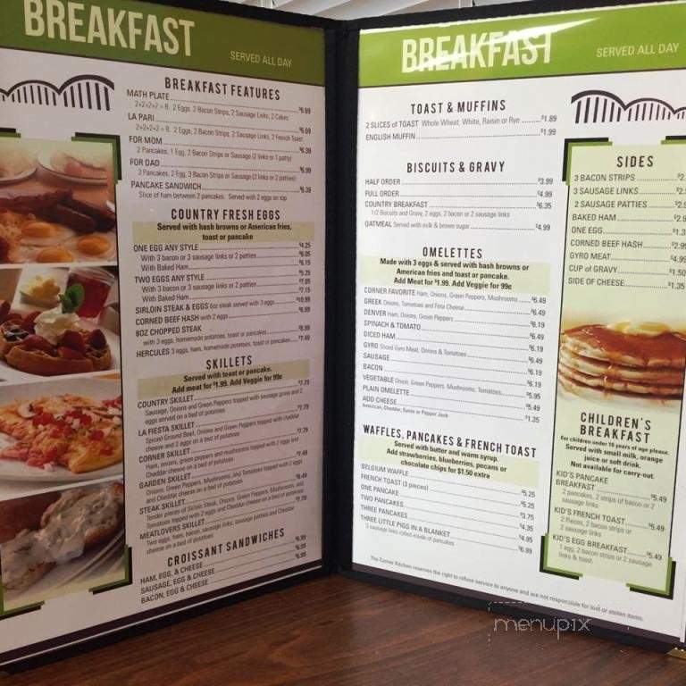 Corner Kitchen - Davenport, IA menu_pic