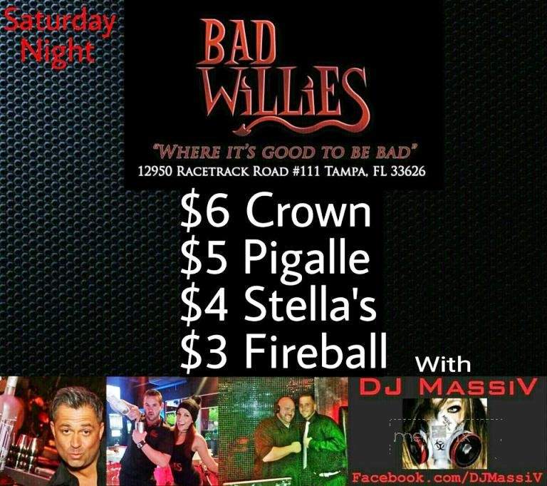 Bad Willies - Tampa, FL menu_pic