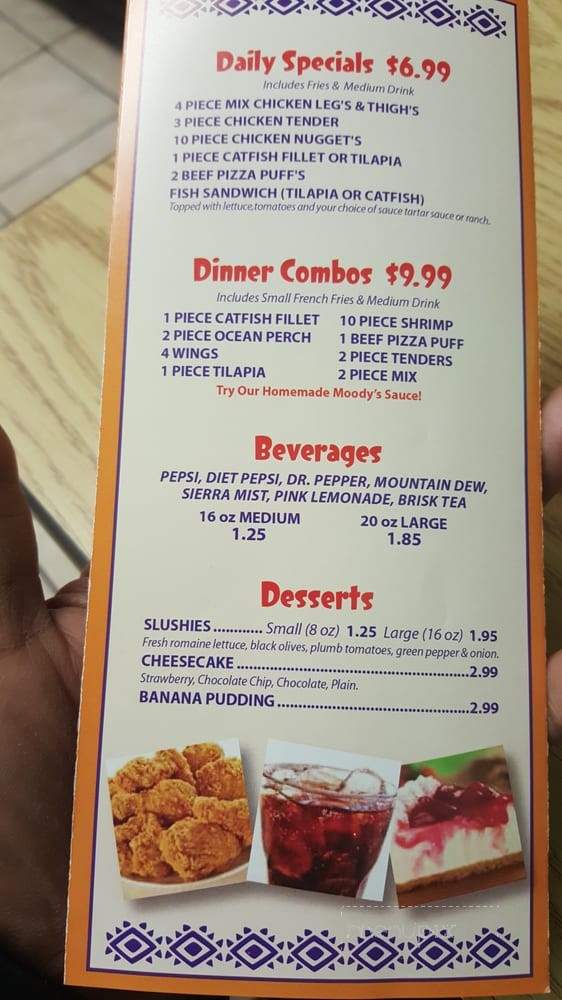 Moody's Fish & Chicken - Joliet, IL menu_pic