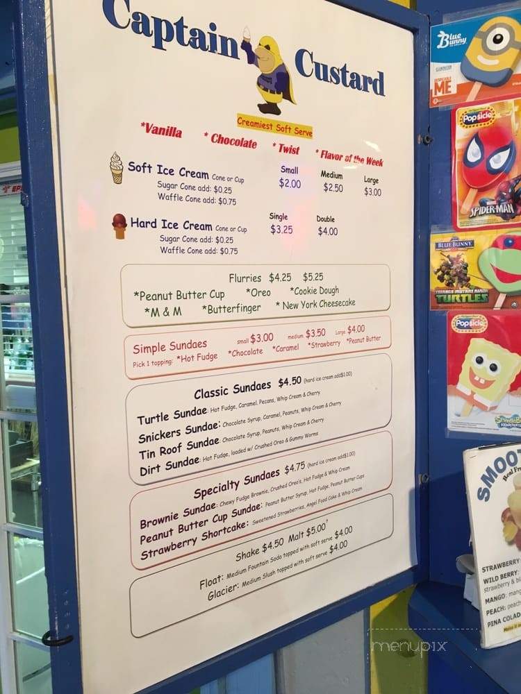 Captain Custard - Grand Haven, MI menu_pic