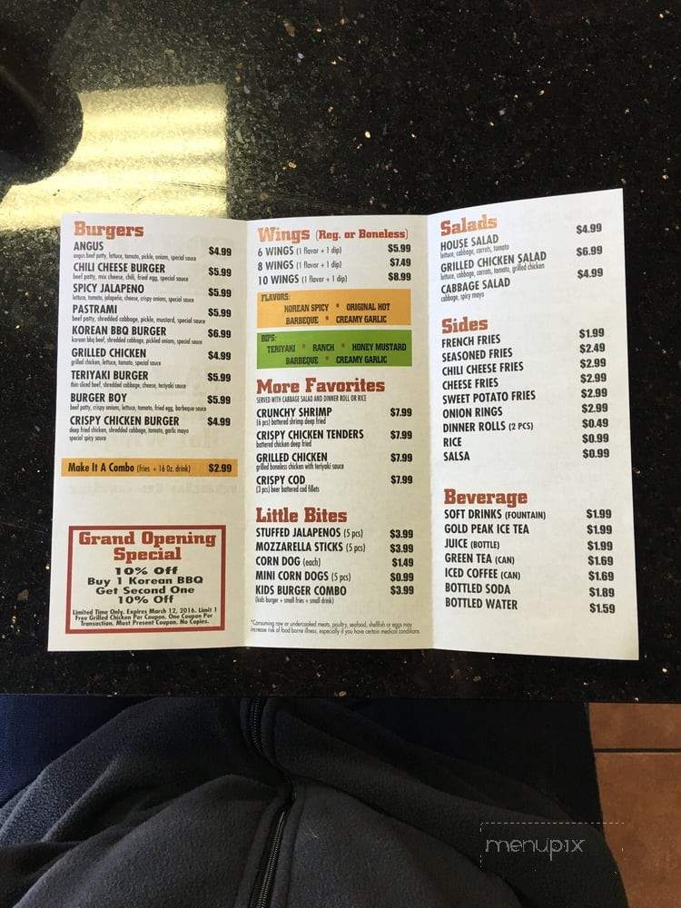 Corner Grille - Panorama City, CA menu_pic