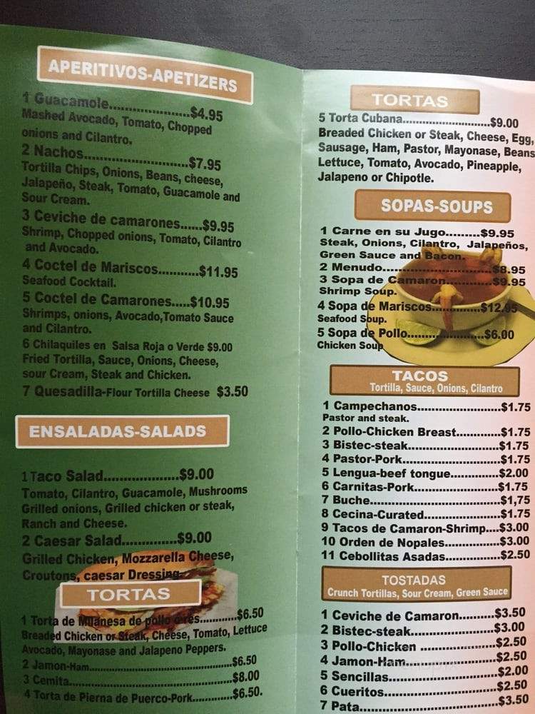 El Zapata - Middletown, NY menu_pic