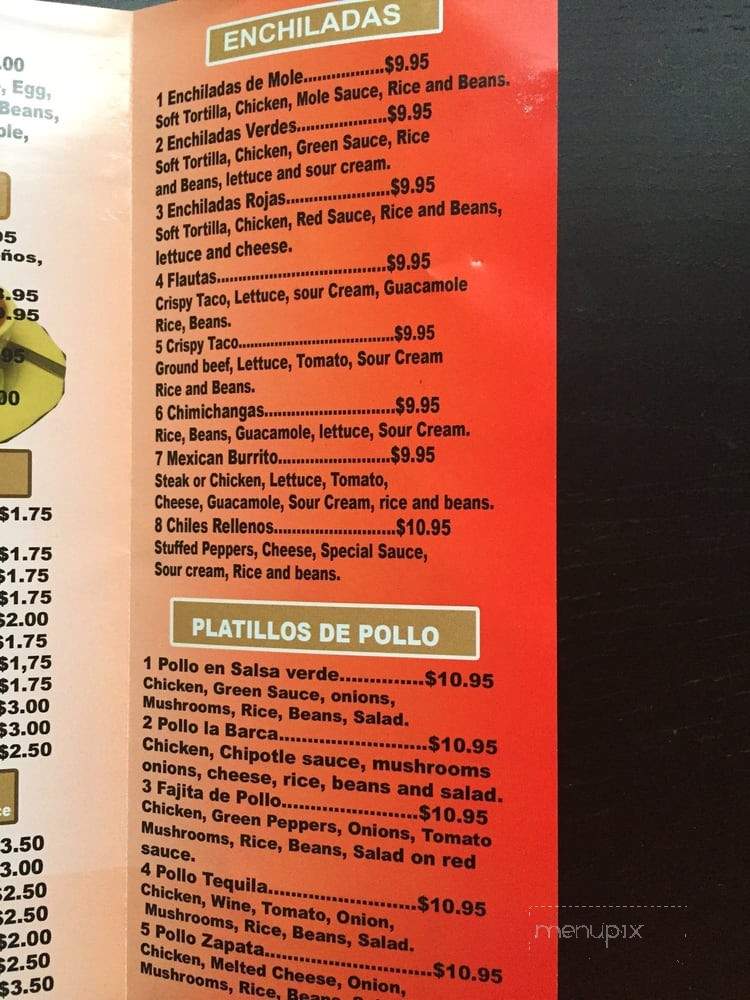 El Zapata - Middletown, NY menu_pic