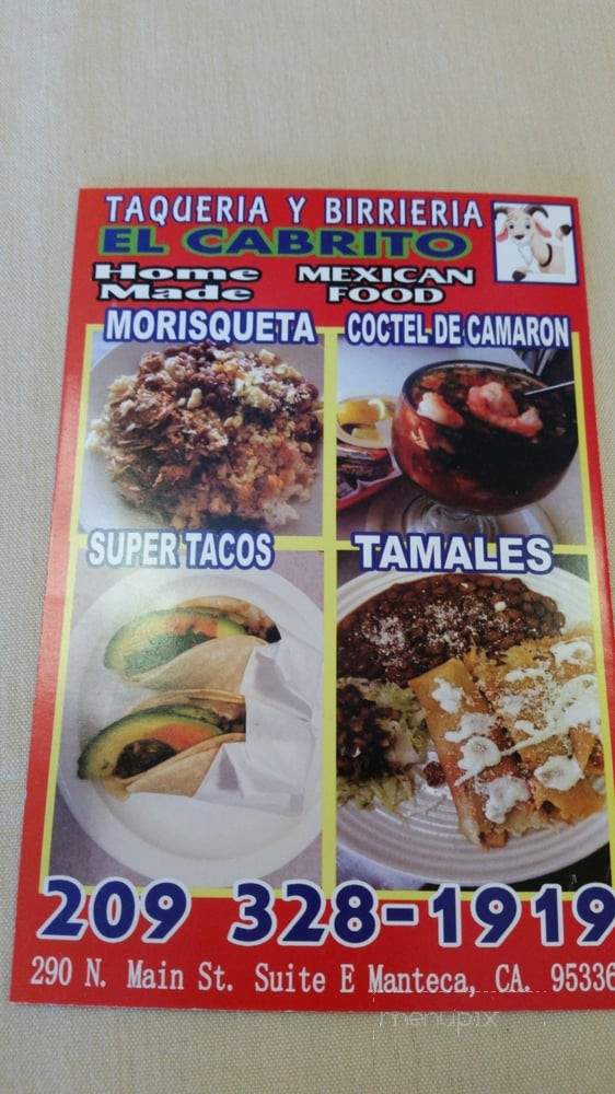 Taqueria Y Birrieria El Cabrito - Manteca, CA menu_pic