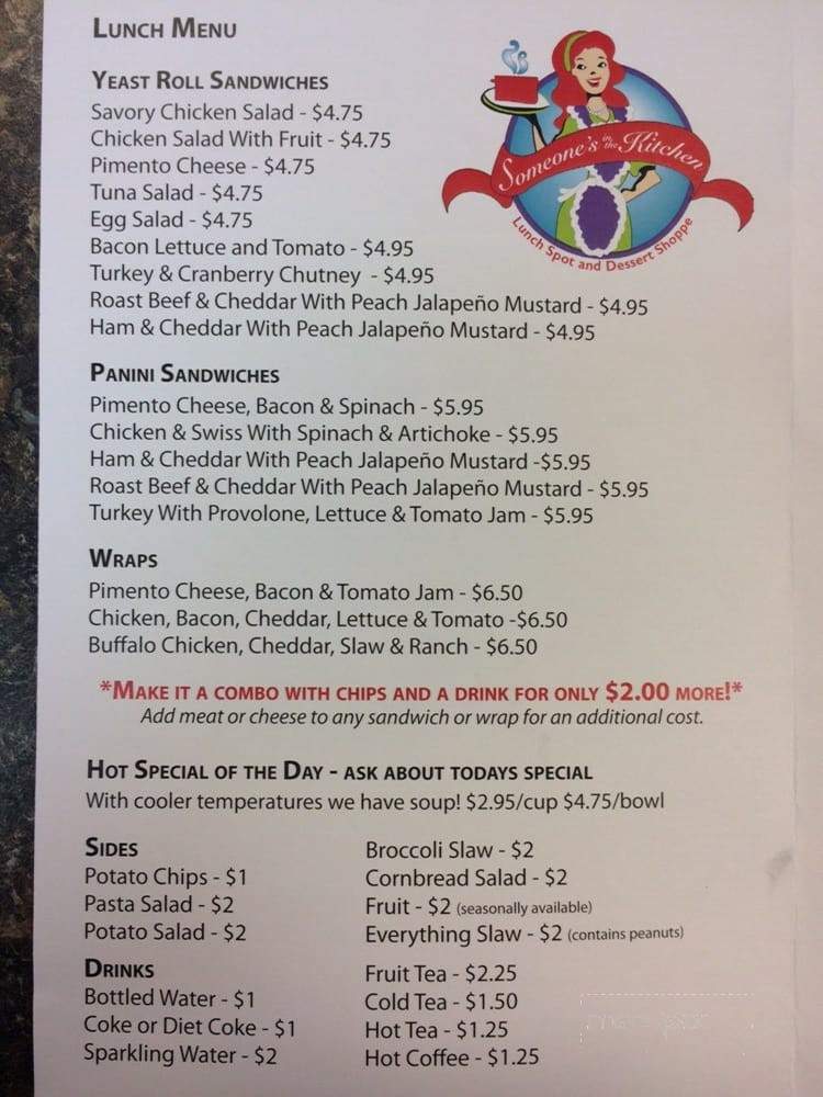 Someone's In the Kitchen - Hendersonville, TN menu_pic