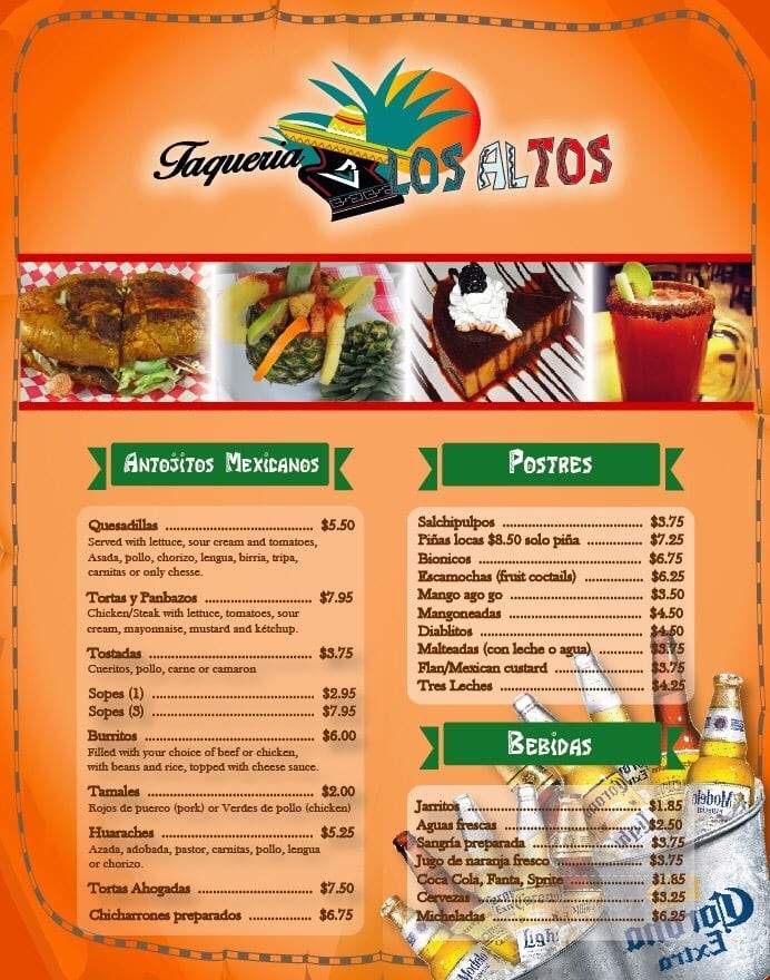 Taqueria Los Altos - Charlotte, NC menu_pic