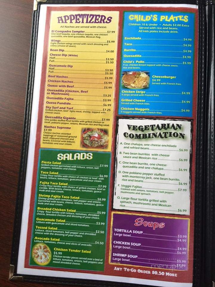 El Compadre - Magnolia, AR menu_pic