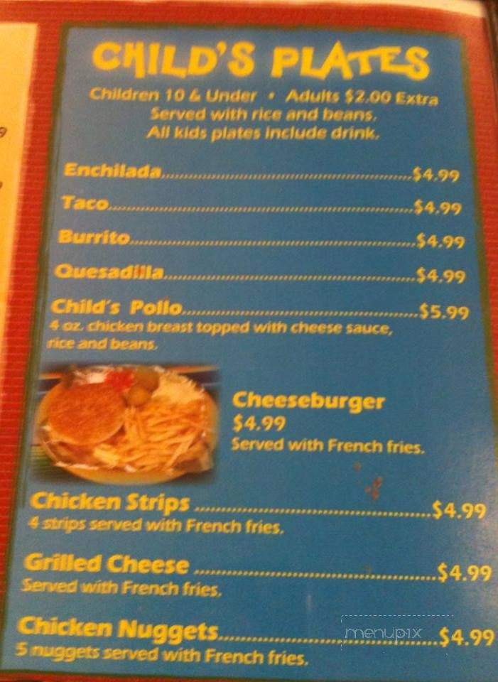 El Compadre - Magnolia, AR menu_pic