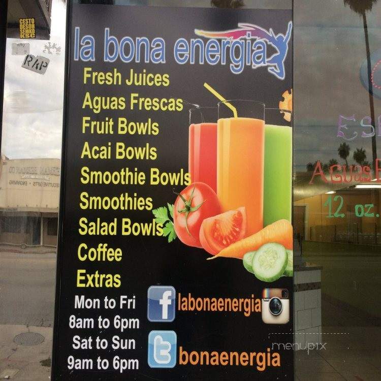 La Bona Energia - Van Nuys, CA menu_pic