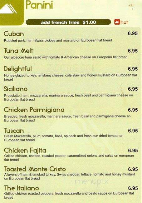 Menu Of Cafe De Novo In Middletown Ny