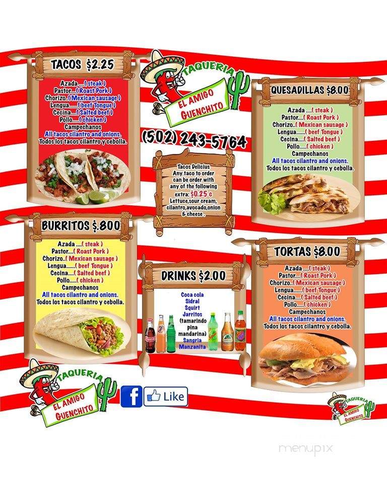 El Amigo Guenchito - Louisville, KY menu_pic