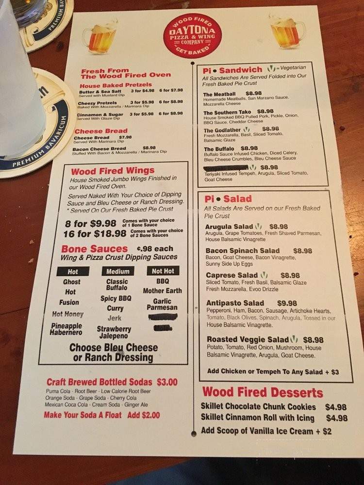 Daytona Pizza and Wings - Daytona Beach, FL menu_pic