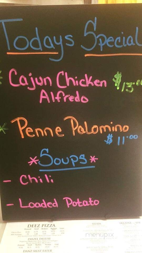 Deez Pizzeria - Luzerne, MI menu_pic
