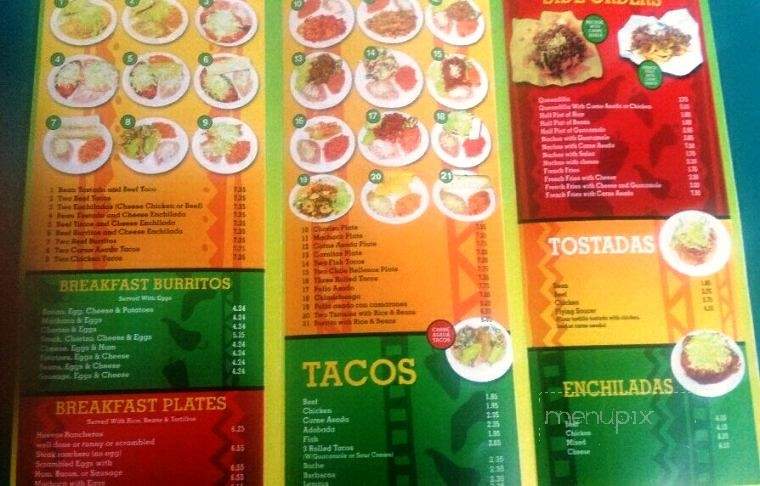 Almanza's - Greeley, CO menu_pic