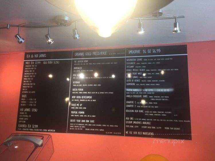 Juice Infusion - Marina Del Rey, CA menu_pic