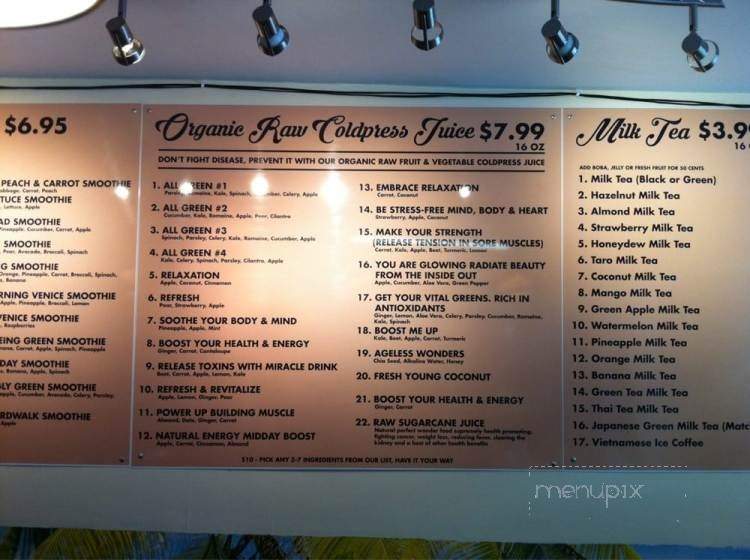 Juice Infusion - Marina Del Rey, CA menu_pic
