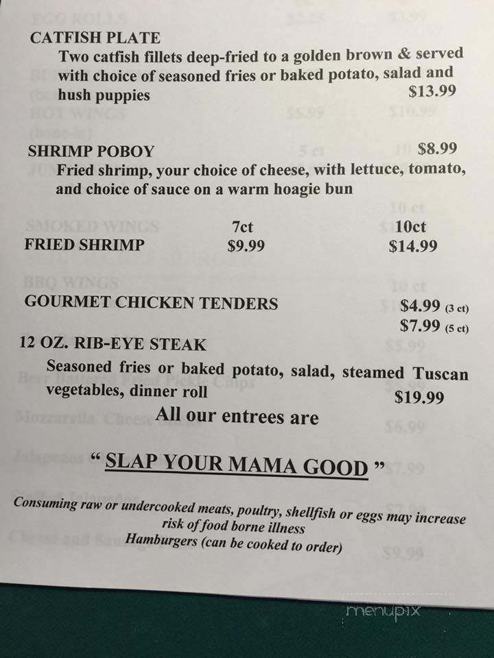 JohnnyKellyVille Beach Bar & Grill - Batesville, MS menu_pic
