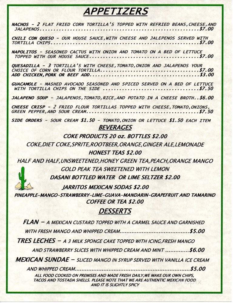 Poblanos Authentic Mexican Food - Glens Falls, NY menu_pic