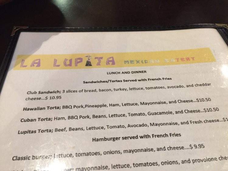 La Lupita Mexican Eatery - Richmond, CA menu_pic