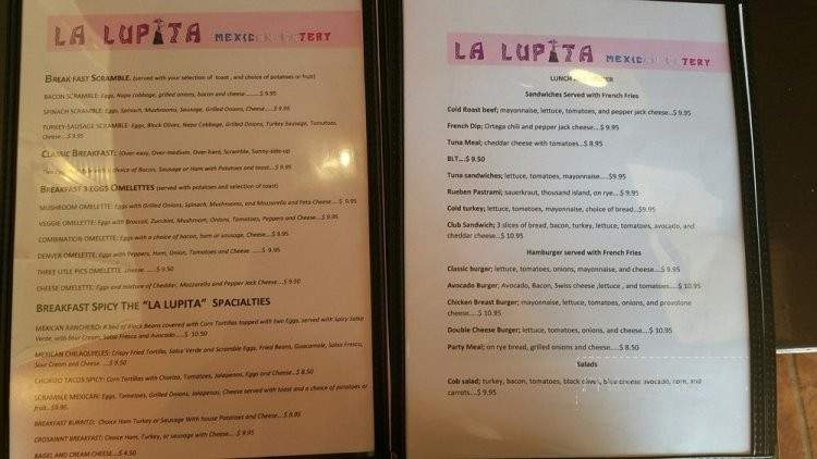 La Lupita Mexican Eatery - Richmond, CA menu_pic