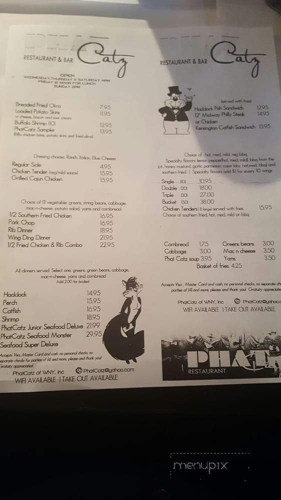 PhatCatz - Buffalo, NY menu_pic