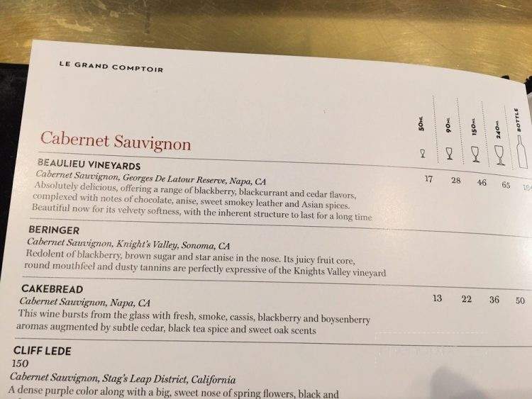 Le Grand Comptoir - Houston, TX menu_pic