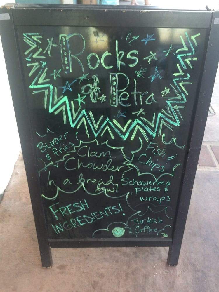 Rocks of Petra - Capitola, CA menu_pic