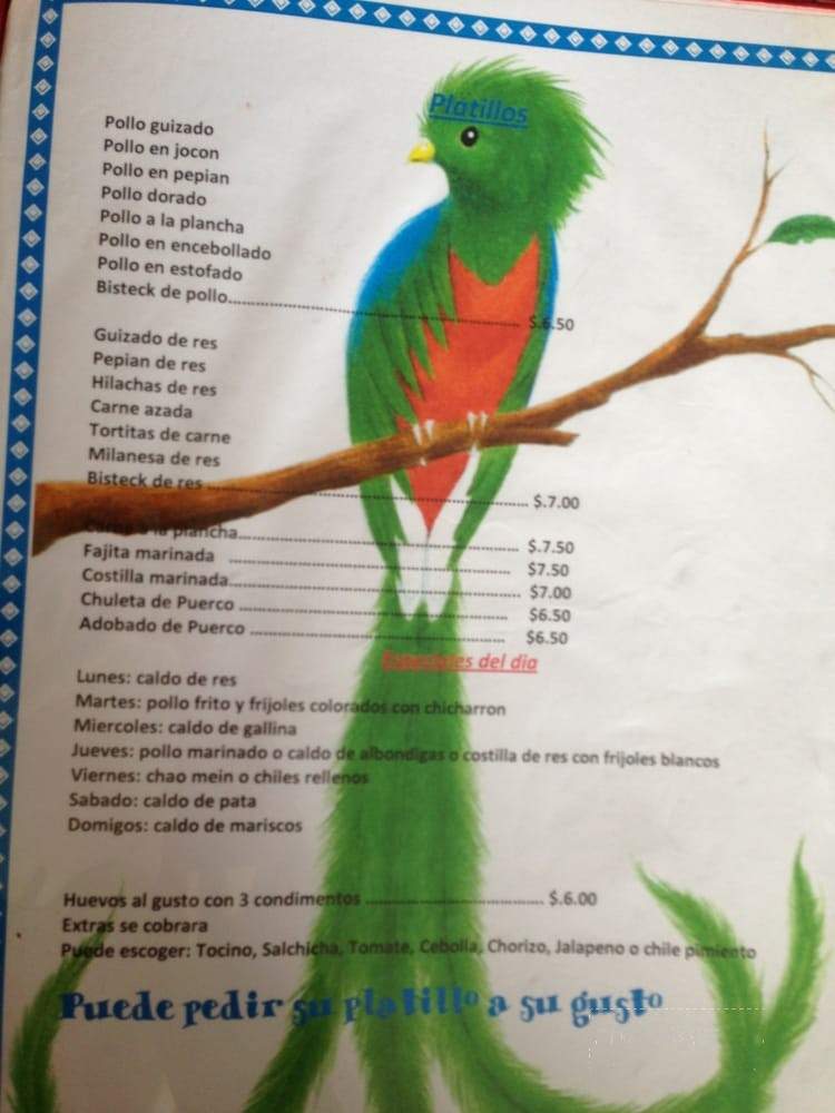 Atitlan Guatemalan Food - Houston, TX menu_pic