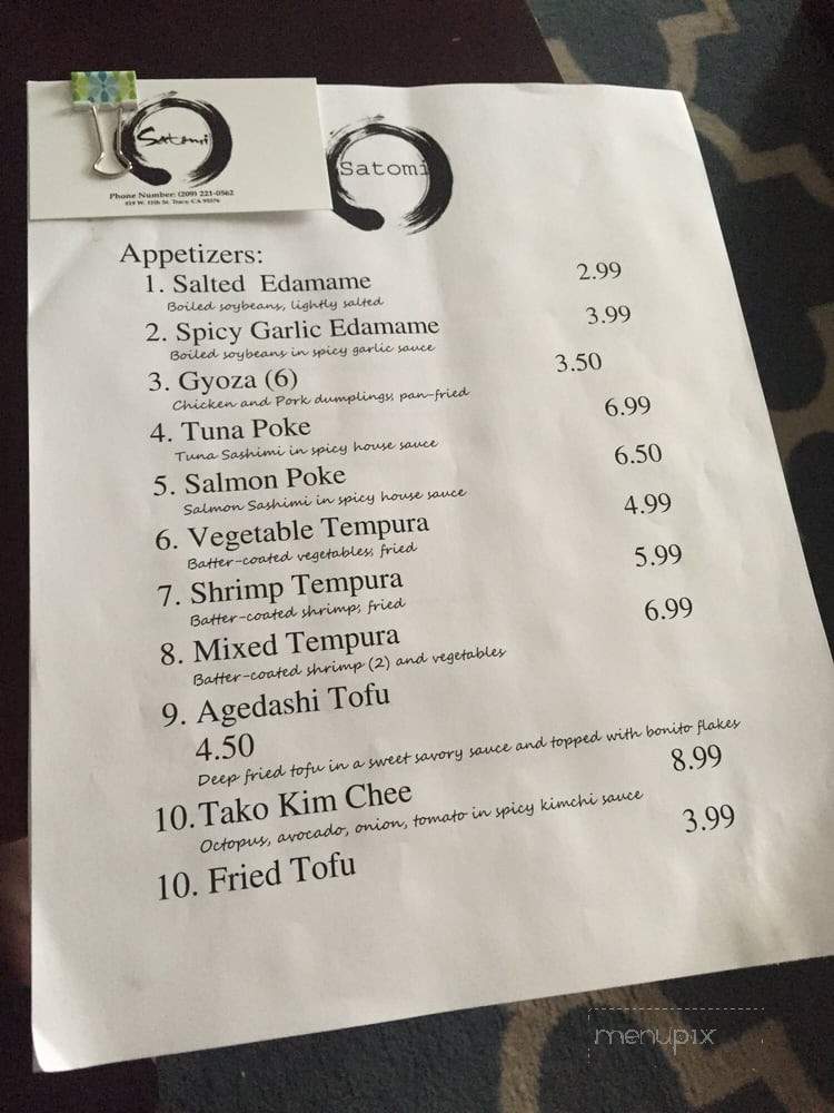 Satomi - Tracy, CA menu_pic
