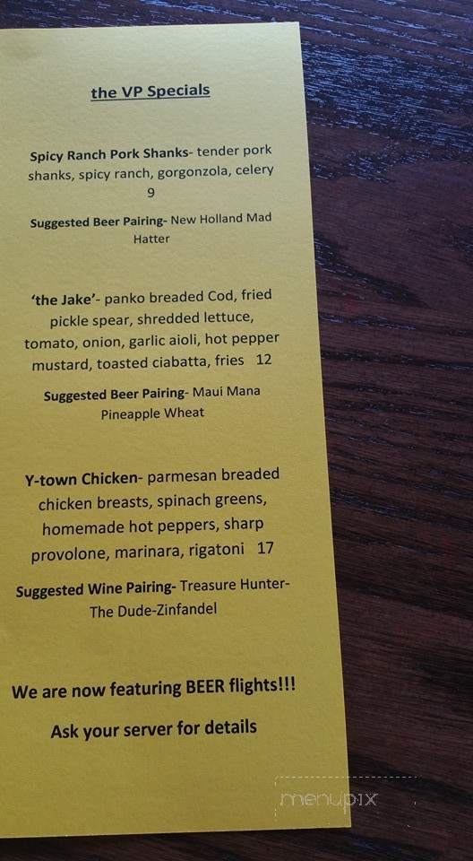 Village Pump - Canfield, OH menu_pic