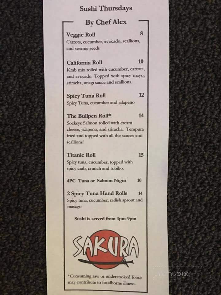 The Bullpen Sports Bar & Grill - Sedro-Woolley, WA menu_pic