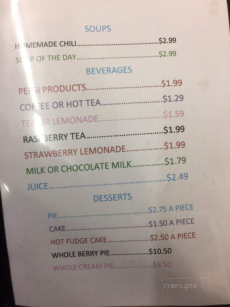 Ida's Lunchbox - Woodsfield, OH menu_pic