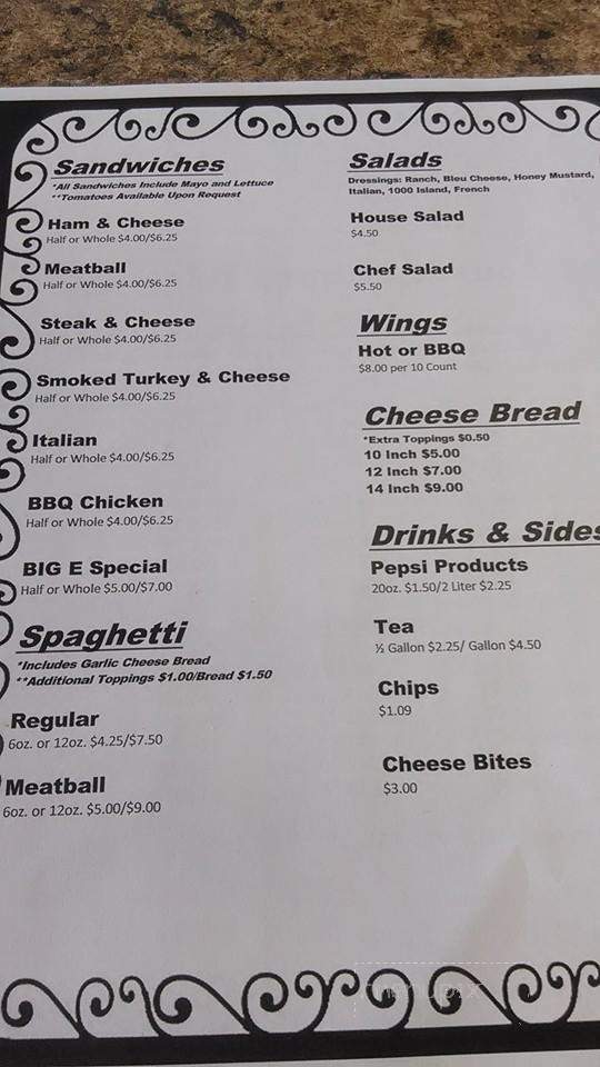 E-town Pizza - Elizabethton, TN menu_pic