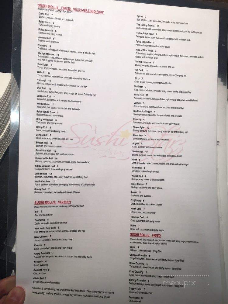 Sushi Star - Matthews, NC menu_pic