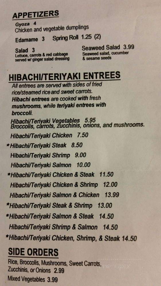 Sushi Star - Matthews, NC menu_pic
