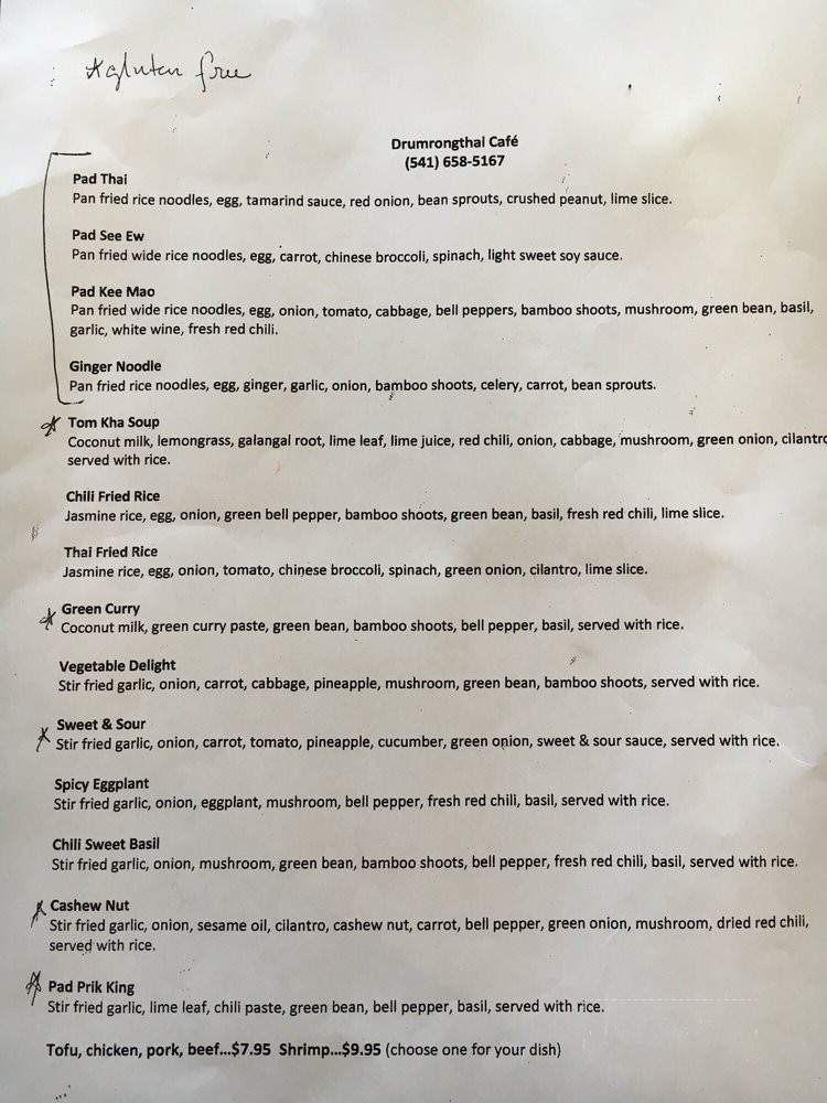 Drumrongthai - Creswell, OR menu_pic