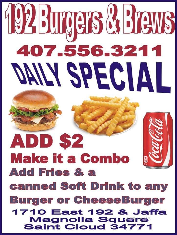 192 Burgers & Brews - Saint Cloud, FL menu_pic