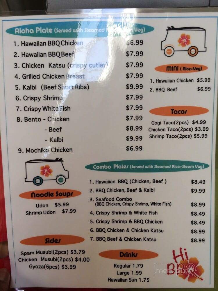 Hi BBQ - Cerritos, CA menu_pic