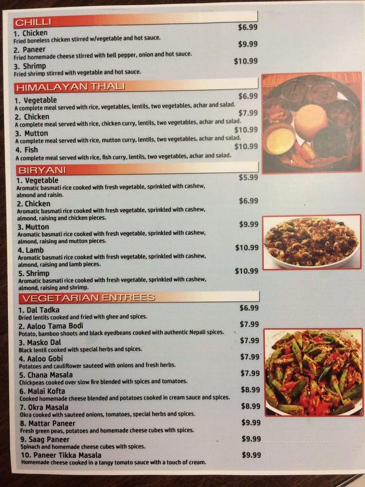 Namaste - Fort Worth, TX menu_pic