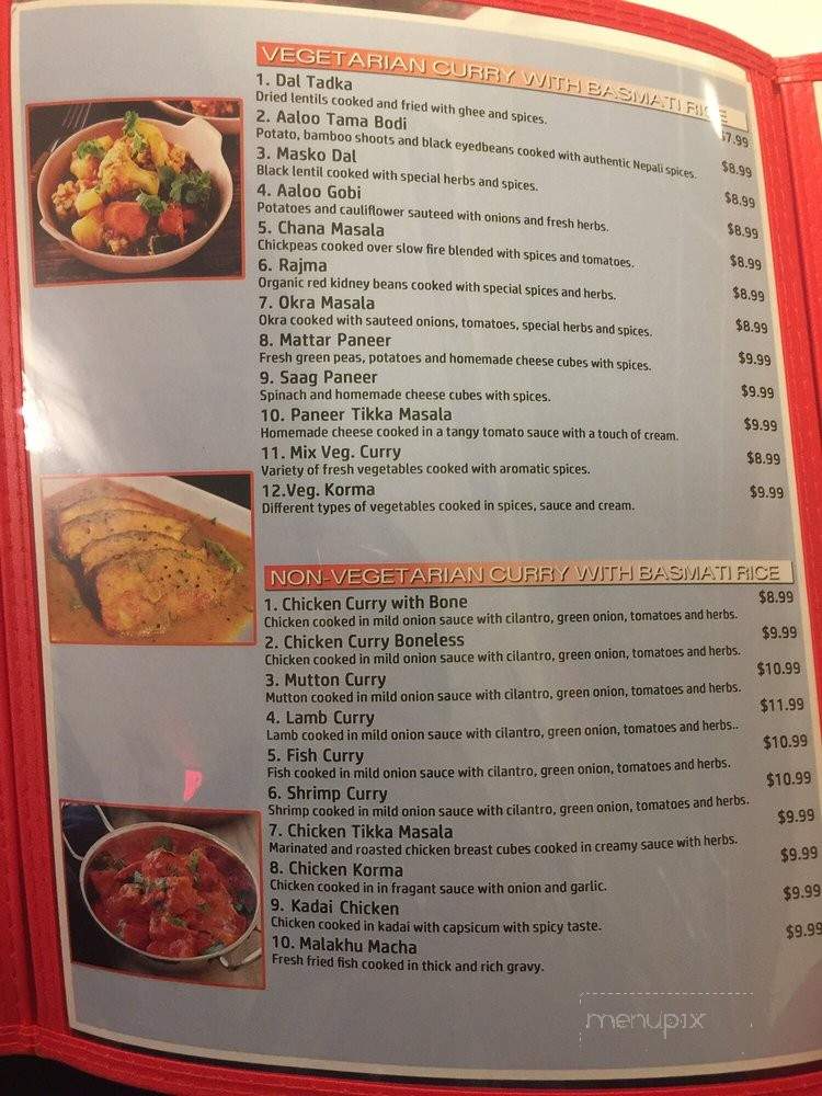 Namaste - Fort Worth, TX menu_pic
